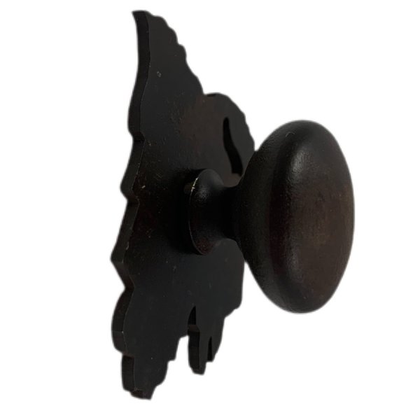 Buffalo Metal Drawer Knob Reversible Natural Rust Patina Western Rustic - Picture 4 of 4